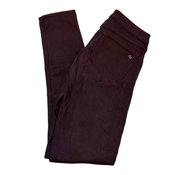 rag & bone THE DRE Jeans Sz 27 in AGED‎ WINE - Picture 2 of 8